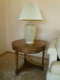 End table and lamp