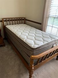 #7 twin bed frame with curve foot and head board $150 ea
#8 (2) diana pillow top twin mattress set $100 ea