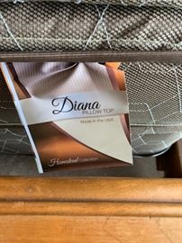#7 twin bed frame with curve foot and head board $150 ea
#8 (2) diana pillow top twin mattress set $100 ea