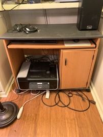 #14 laminate desk with computer key board pull out 36x20x28 $15.00