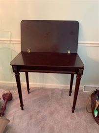 #22 game table on 4 legs 31x17-34 x30 $75.00
