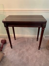 #22 game table on 4 legs 31x17-34 x30 $75.00