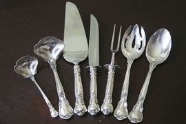 Serving pieces  "Chantilly" by Gorham. 