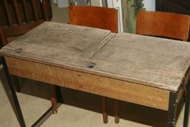 Vintage Child's School desk for two