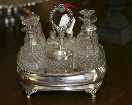 STERLING CRUET SET - ENGLISH