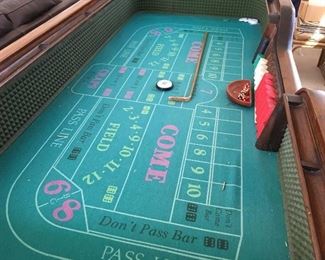 Full view Craps table close up