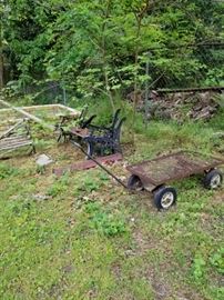 Bench Parts and a Garden Cart