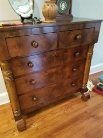 This Mahogany Empire Chest is in Near Perfect Shape.
