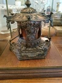 Pagoda , in glass case.