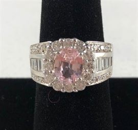 Morganite and Diamond Ring