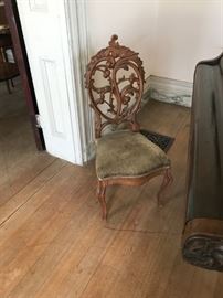 Charming rococo style side chair
