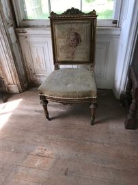3rd quarter 19c French Second Empire Style--one of two side chairs--part of 5 piece set