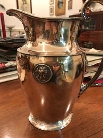 Late 19c Gorham silverplate Medallion water pitcher