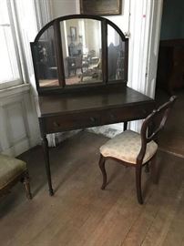 Charming Edwardian Dressing Table--neoclassical detail would be fantastic painted 