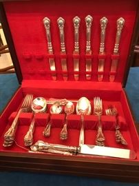 48 Piece Partial Service for Six Gorham 'Chantilly' sterling silver flatware  (Heavy weight)