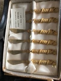 antique Florentine party knives