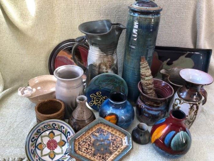 Eclectic Assortment of Decorative Pottery