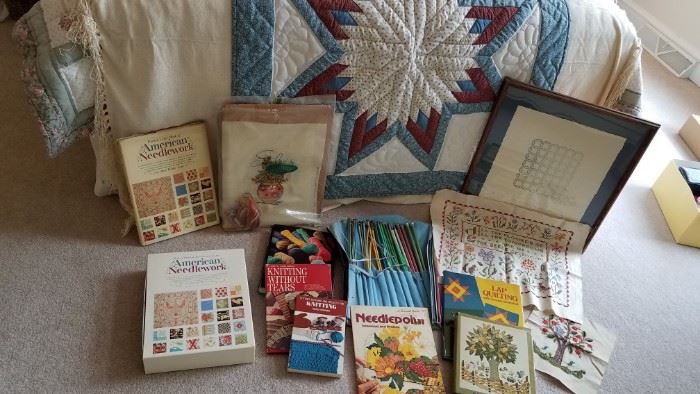 Needlepoint, Knitting, Quilting