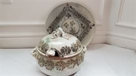 Stoneware Tureen and Platter