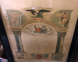 Framed Historical documents 