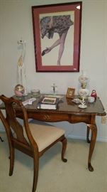 Very nice writing desk with matching chair.