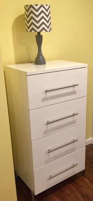 Dresser and Chevron Lamp