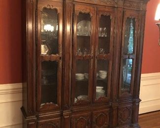 Large China Cabinet or Bookcase 75' long 15' deep 88' Tall in great condition and can be sold EARLY .$350  Items Has to be out of Home by Friday 5-31