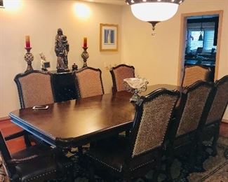 GORGEOUS FORMAL DINING TABLE AND 8 CHAIRS