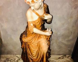 LARGE LIFE SIZE MARBLE SCULPTURE