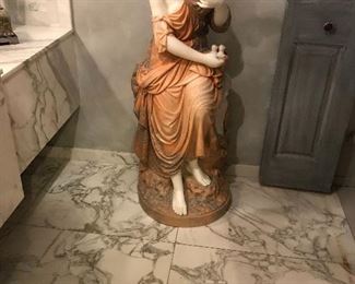 LARGE LIFE SIZE MARBLE SCULPTURE
