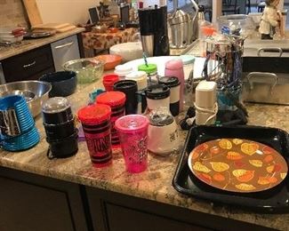 KITCHENWARE, BAKEWARE, POTS AND PANS, TUPPERWARE, TEA SETS, MUGS AND MORE