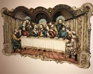 BEAUTIFUL LAST SUPPER SCULPTURE WALL ART