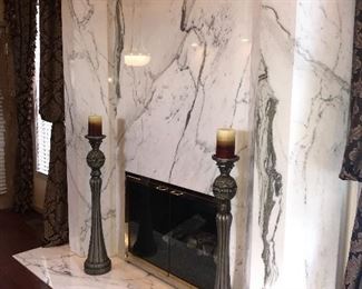 PAIR OF LARGE CANDLE HOLDERS