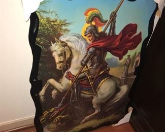 KNIGHT ON HORSE WALL ART