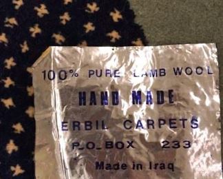 PHENOMENAL HAND-WOVEN LAMB WOOL ERBIL CARPETS / RUGS FROM IRAQ