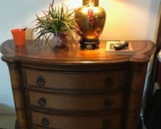 Small Chest of Drawers and Lamps.
