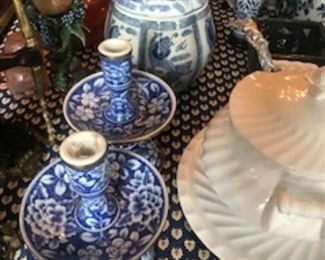 Blue and White Dishware.