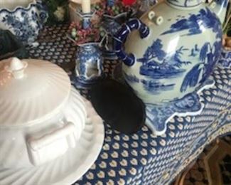Blue and White Dishware.