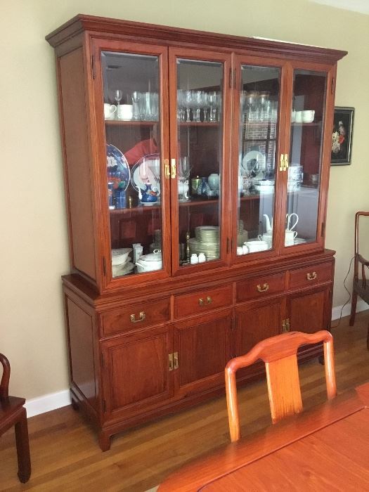 Rosewood china cabinet 