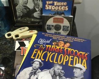 Three Stooges books, DVDs & collectibles