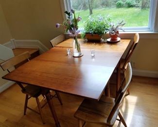gate leg dining table with chairs