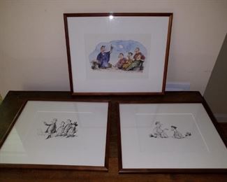 framed original sketches