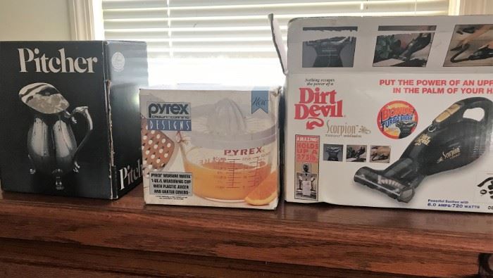 In box items, Pyrex & more