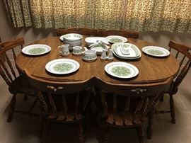 Tell City Dining Room Table with Extra Leaf (seats 8)
      6 Matching Tell City Chairs