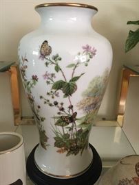 “The Autumn Glen vase” by Peter Barret  (Franklin Mint) on Wooden Base
