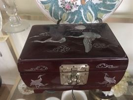 Sweet Vintage Inlaid Jewelry Box