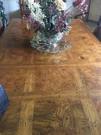 Top View of Drexel Burl Walnut 
Mid Century Dining Table
      GORGEOUS!!!!
