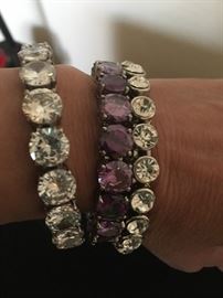 Several Rhinestone Bracelets