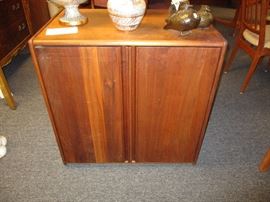 Teak stereo components cabineet
