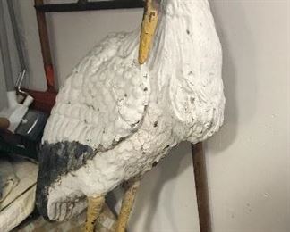 Antique Iron Stork